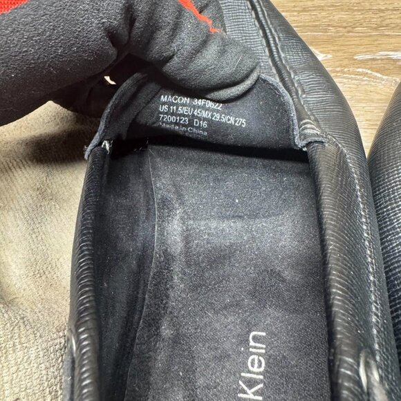 Calvin Klein Macon Epi Black Leather Driving Moccasins Men's Size 11.5 - Picture 5 of 7